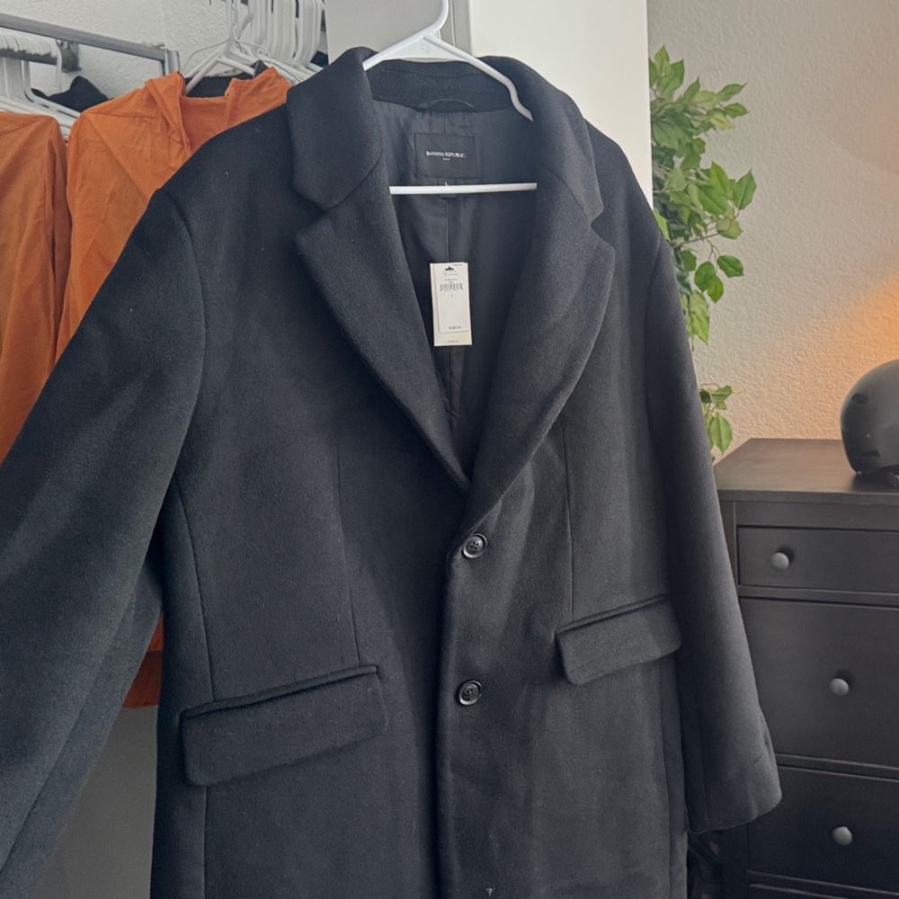 Banana Republic Black Men's Trench Coat